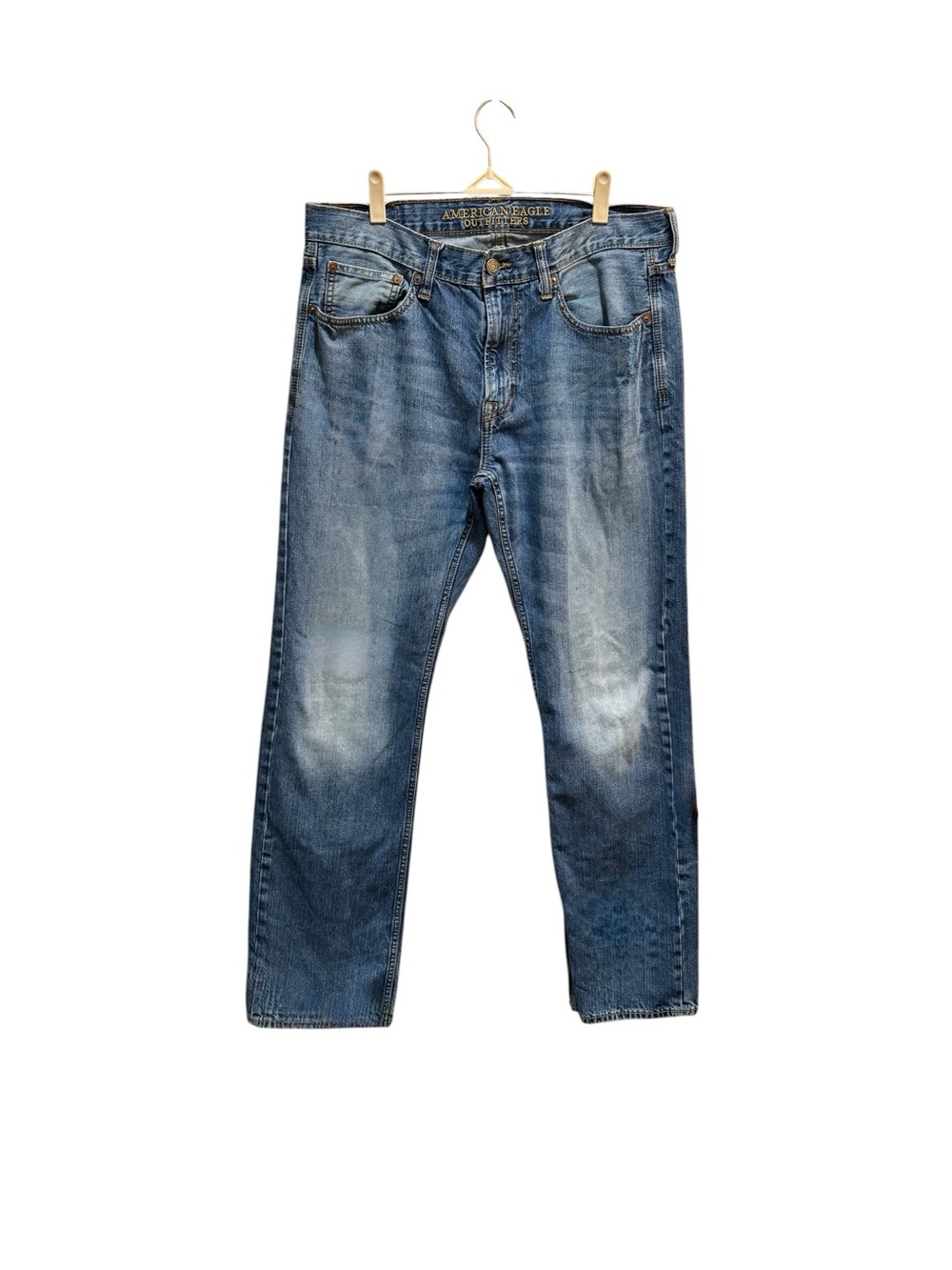 American Eagle Original Straight Jeans Mens Size 34/34 Blue Wash 100% Cotton